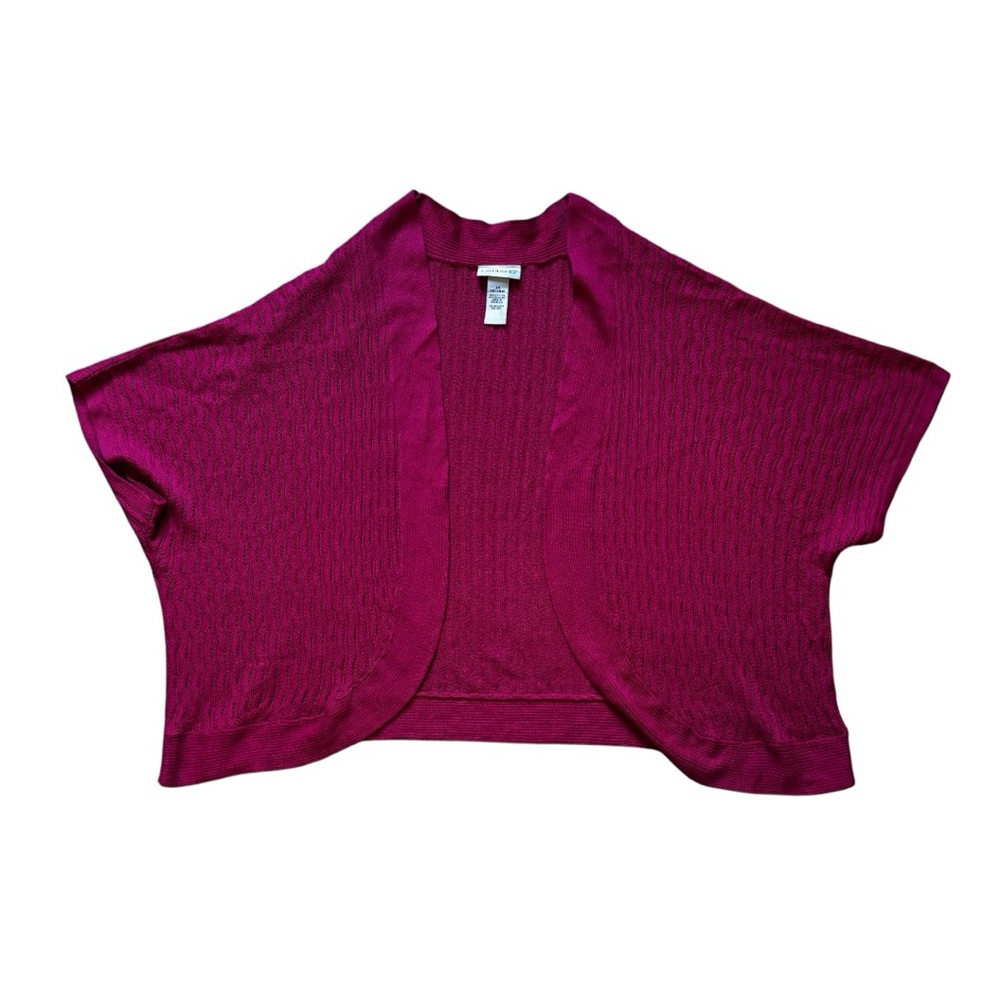 Catherines Raspberry Open Cardigan size 3x
